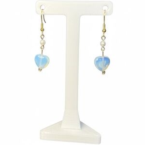 Opalite Heart Earrings